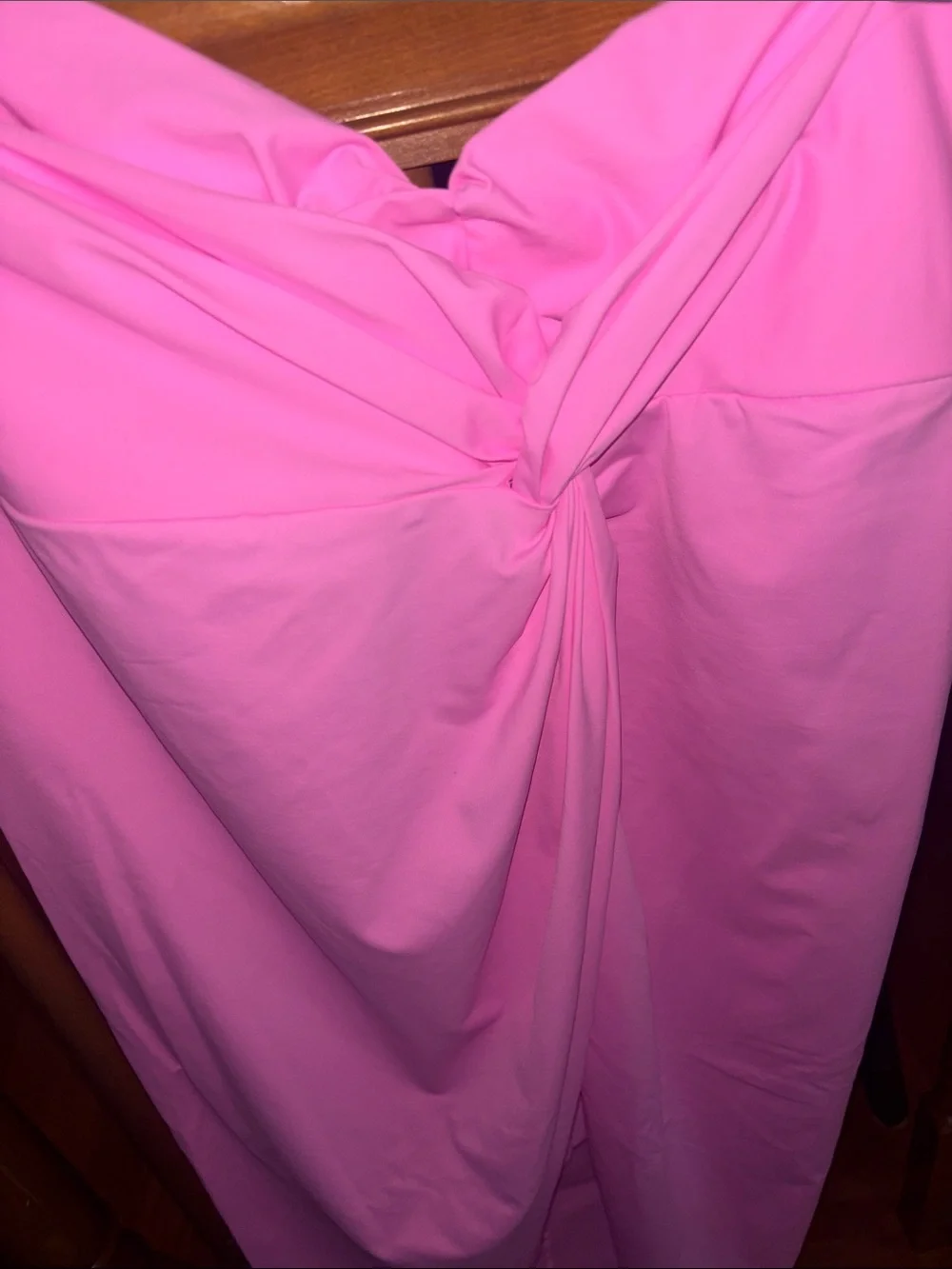 SKIMS Pink Twist-Front Swim Sarong